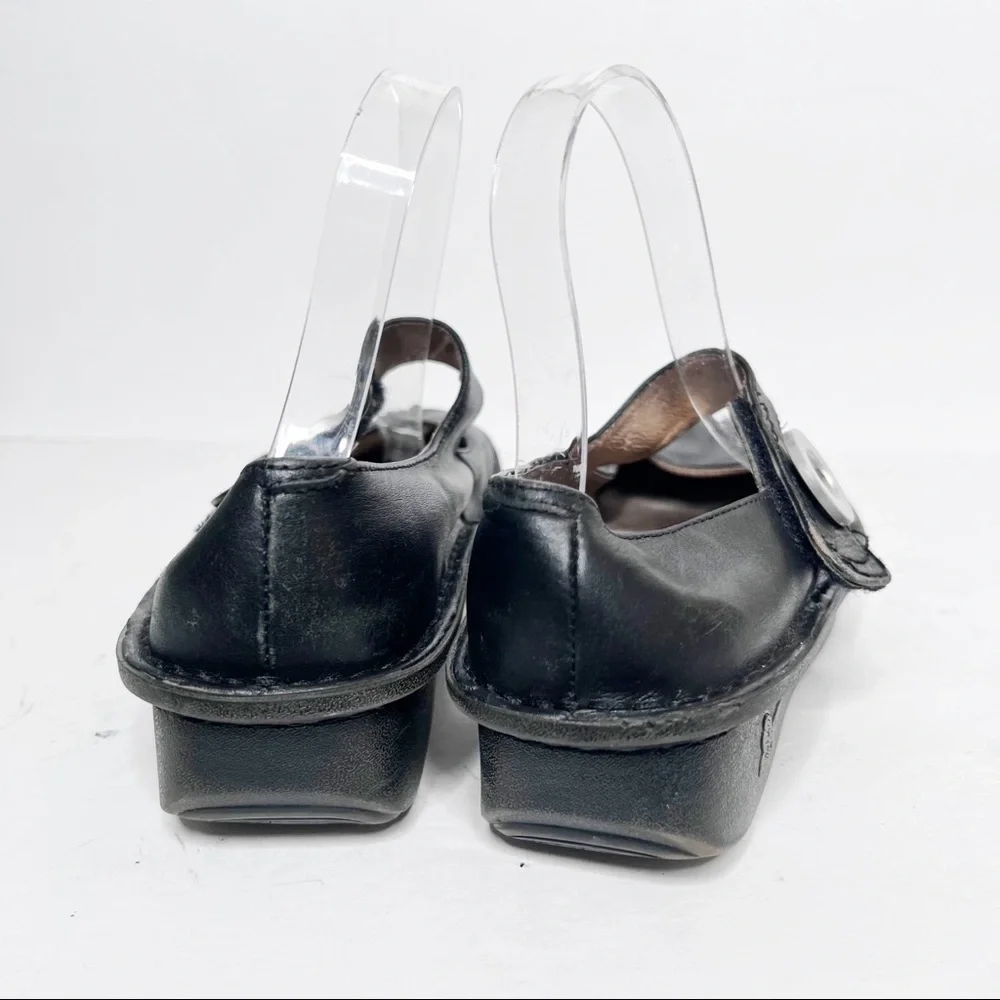 Alegria Black Leather Ballet Shoes Women’s Flats Comfort Shoes Size 38 8